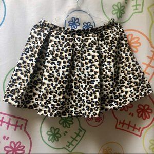 NWT Forever 21 Leopard Lined Skirt Size L 30” 🖤